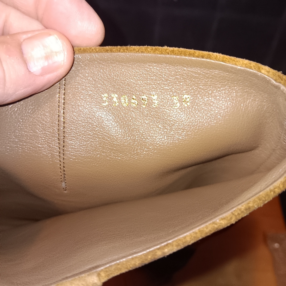 Gucci GG Suede Heeled Boots Size 38 - Picture 5 of 5